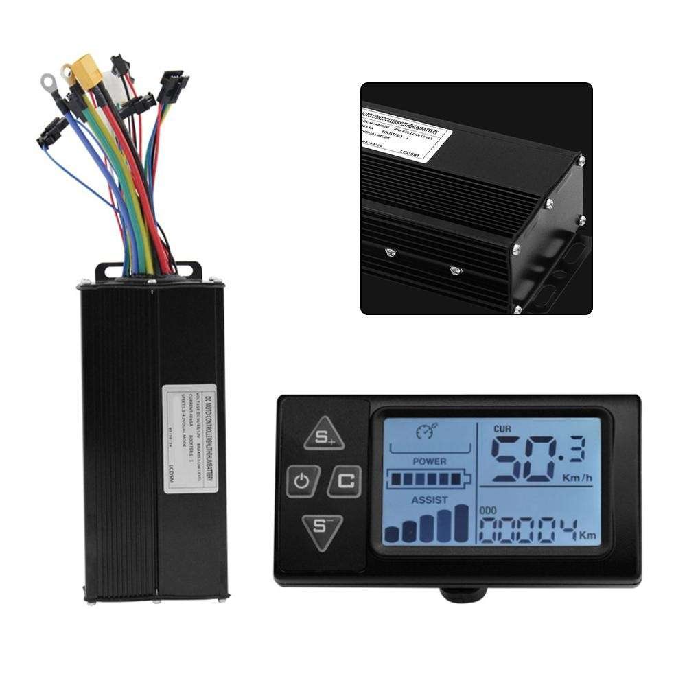 36V 48V 52V Brushless Controller With LCD Display For 40A 1500W 2000W E Bikes