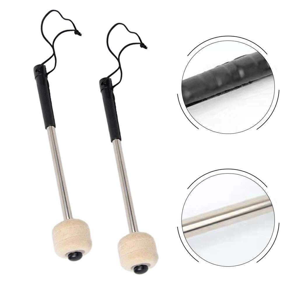 Durable And Elastic Felt Head Mallet 2Pcs Bass Drum Stick For Percussion