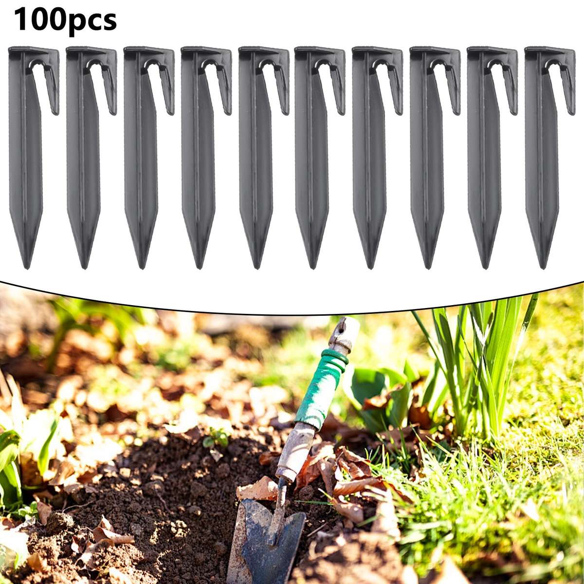 Boundary Pegs Lawn Spikes Lawn Mower Robot Mower 8.5cm Black Border Nail Set