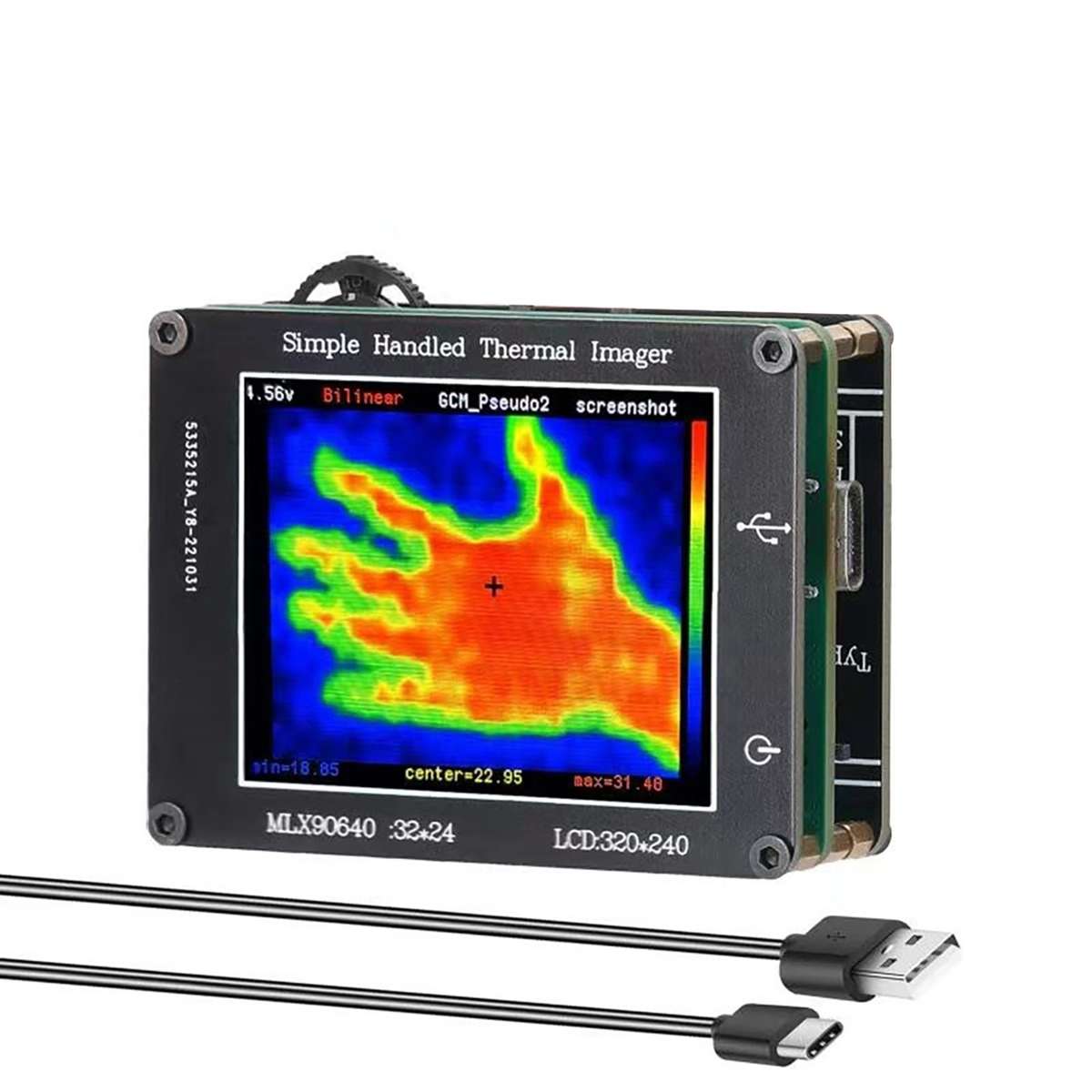 Advanced Simple Handheld Thermal Imaging Camera With 16MB U Disk Capacity