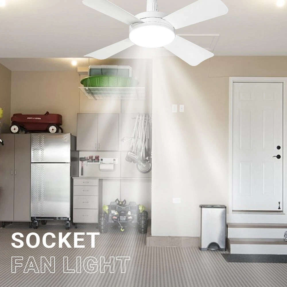 Socket Fan LED Light