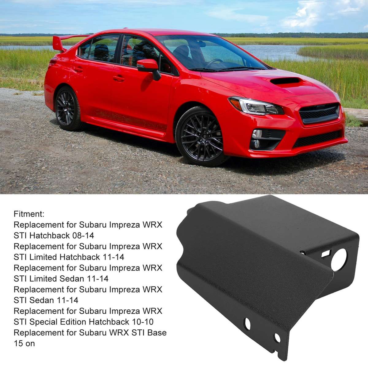 Boost Solenoid Cover Aluminum High Strength For Impreza WRX STI(Black ) CHW