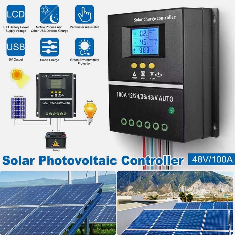 200A Solar Charge Controller With LCD And USB Ports For Efficient Power Usage