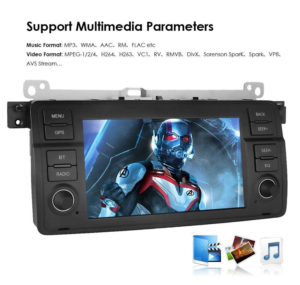 7'' Android 13 Apple Carplay Radio Car Stereo RDS Fit BMW E46/318i/320i/