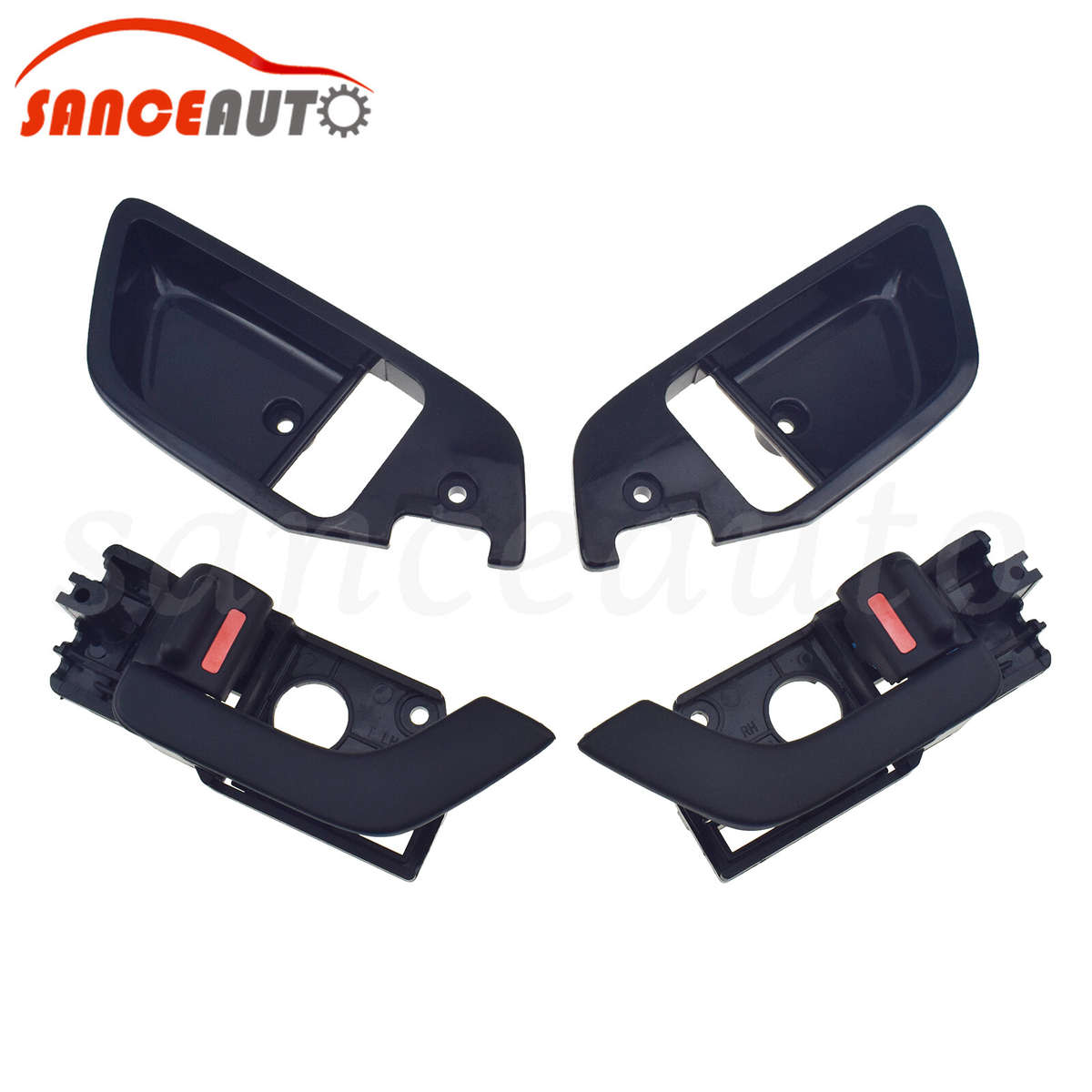 4pc Inside Interior Door Handle & Cover Right Left for Hyundai Tiburon 2003-2008