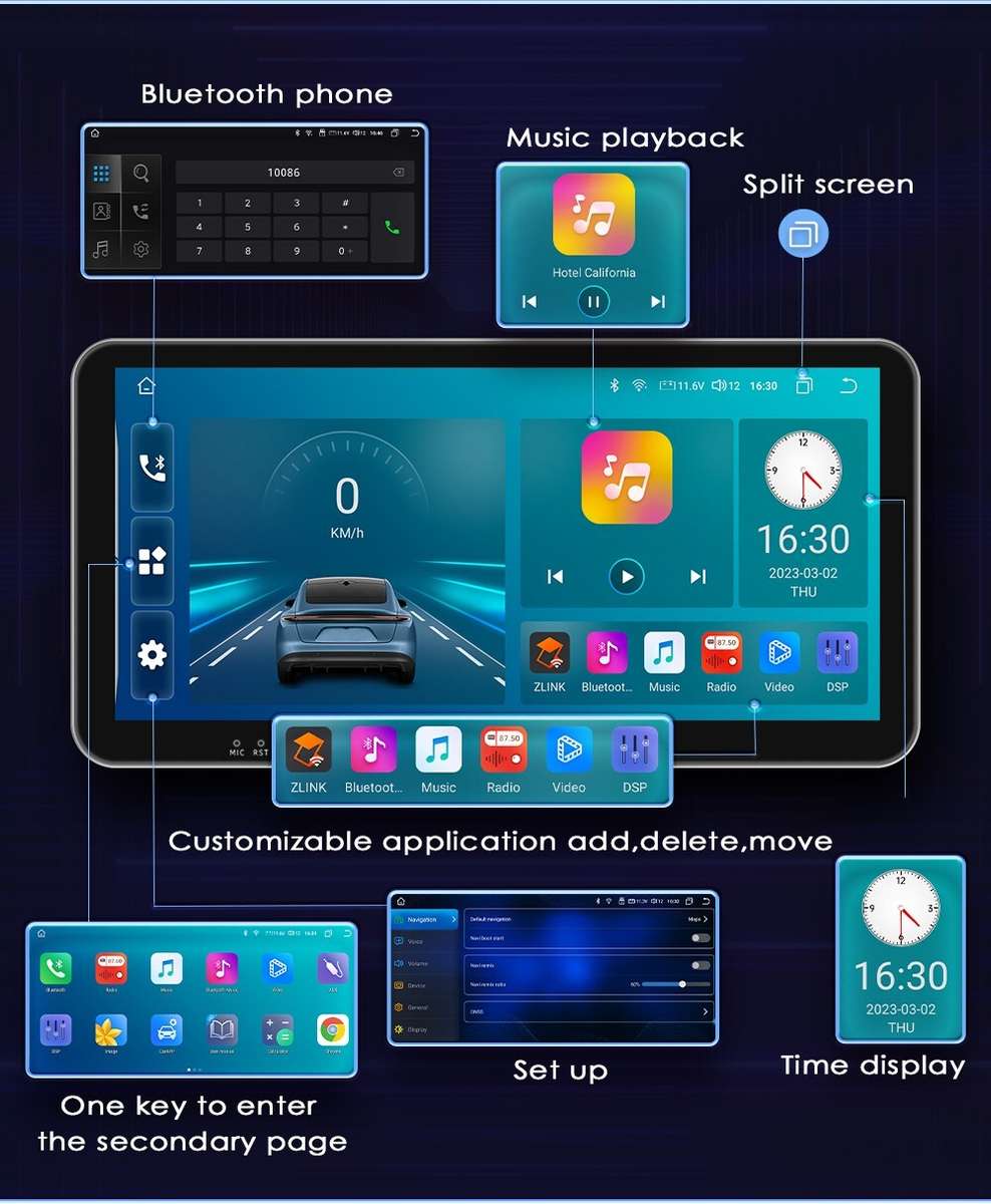 6+64G For Mazda 3 2010-2013 Android12 DSP 10.33"Car Radio Sat Navi Carplay BT5.0