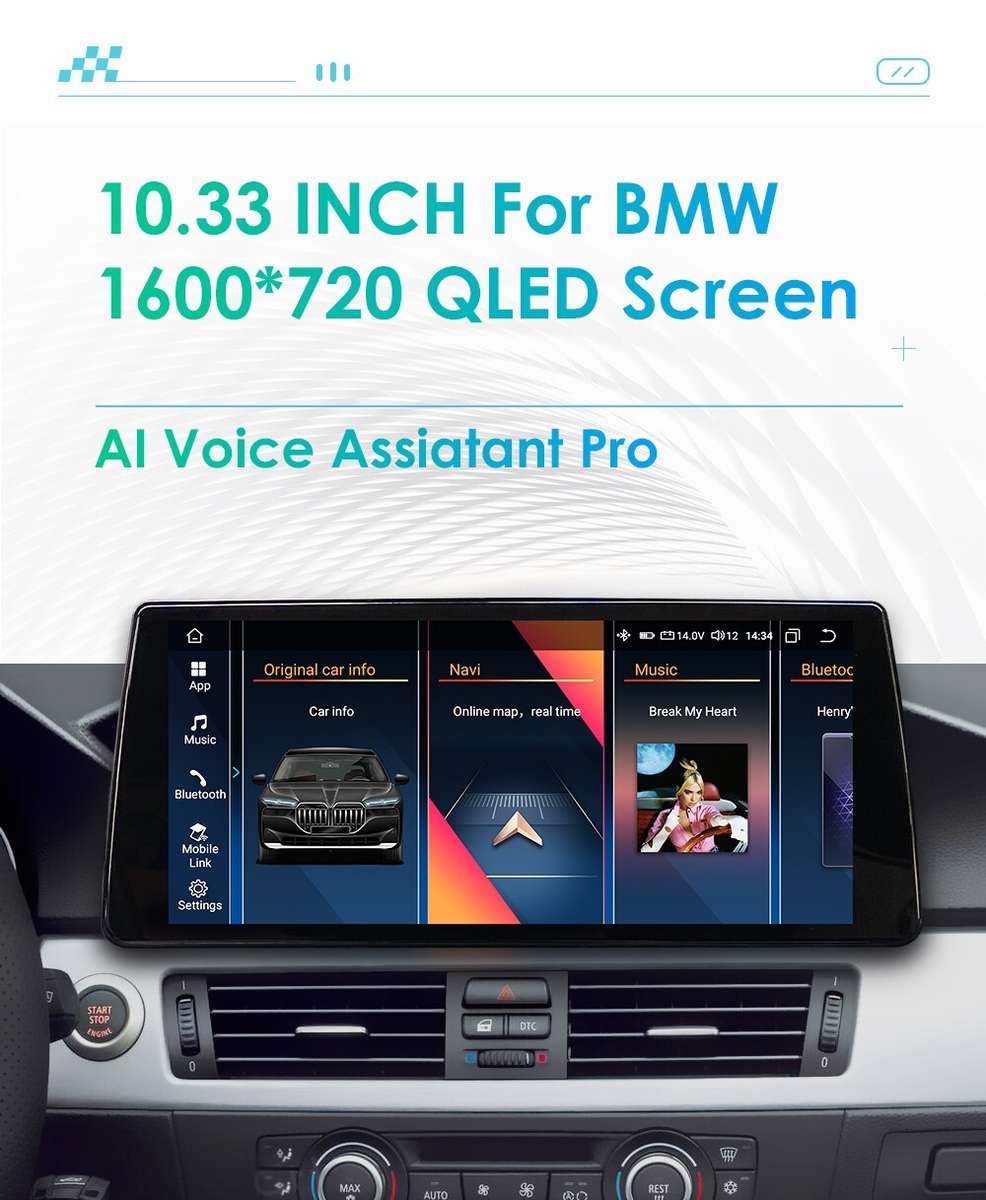 8Core 4+32G Android12 Car GPS Stereo WiFi CarPlay 10.3" For BMW 3 er E90~E93 CCC