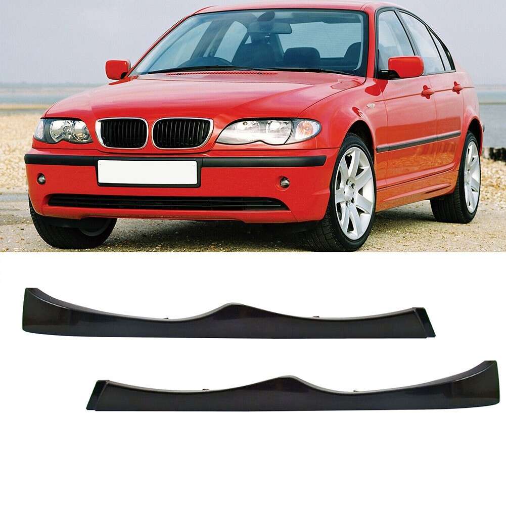 2X Headlight Eyebrow Lower Headlamp Eyelid Cover Trim For E46 325 330 Sedan