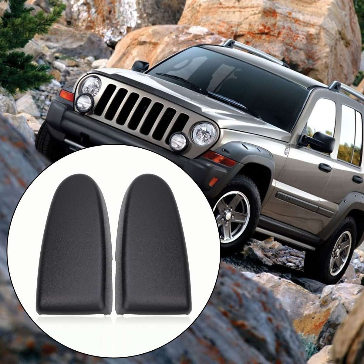 Pair Rear Gate Hatch Hinge Cover For Jeep Liberty KJ 02-07 55360366 55360367