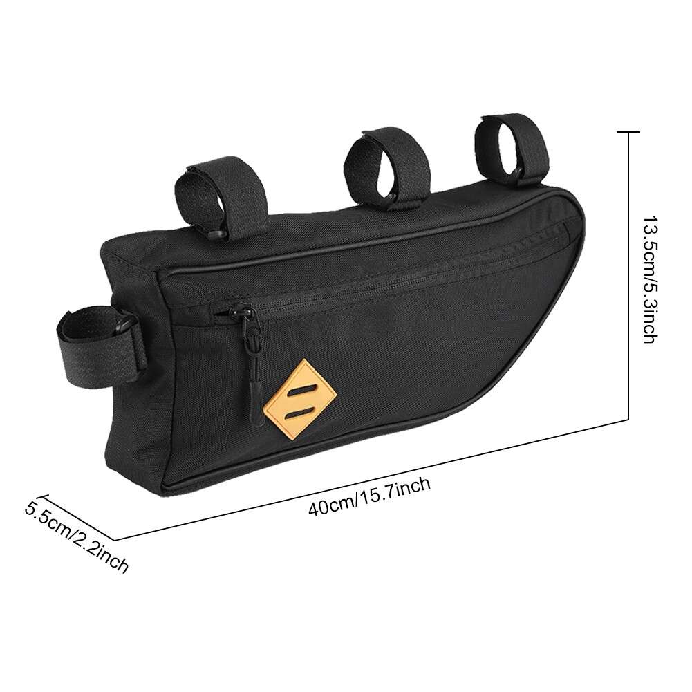 (L)Large Waterproof Triangle Frame Bag Front Top Tube Cycling Under CW