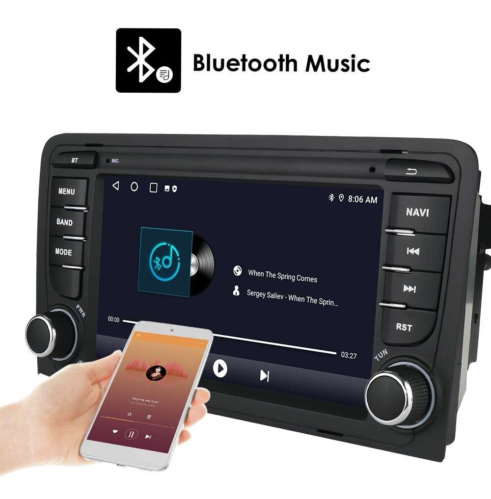 For Audi A4 S4 B6 B7 2005-2008 7" Android 12 CarPlay Car Stereo Radio Player 32G