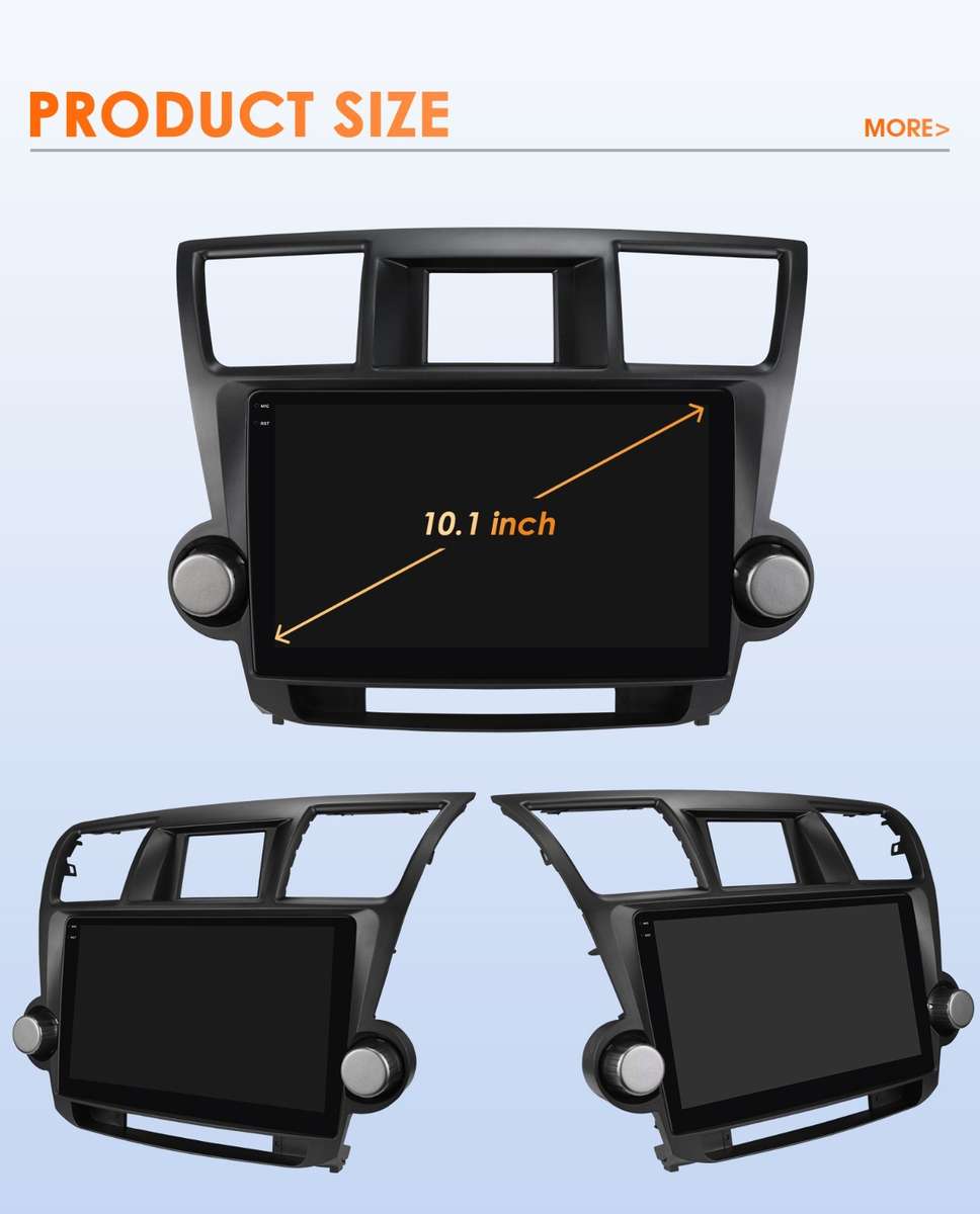 10"Android 14 For Toyota Highlander 2007-2013 Car Stereo Radio 8Core GPS CarPlay