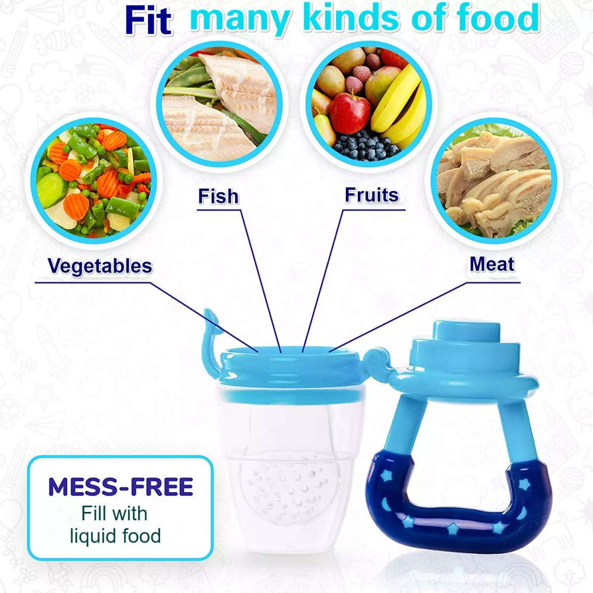 Baby Food Feeder Baby Teething Toy Silicone Teether Pacifier