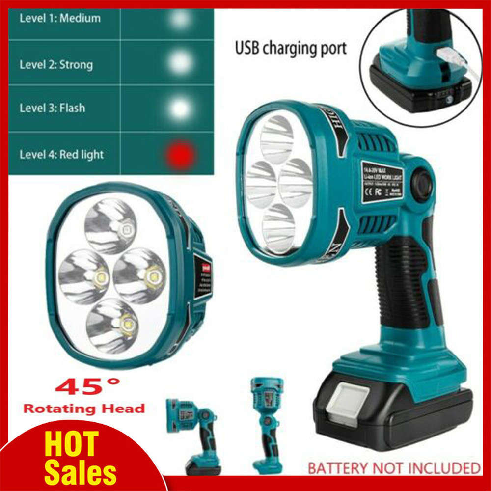For Makita LED 18V DML812 Li-ion Cordless FlashLight Work Light 18 Volt 4 Modes