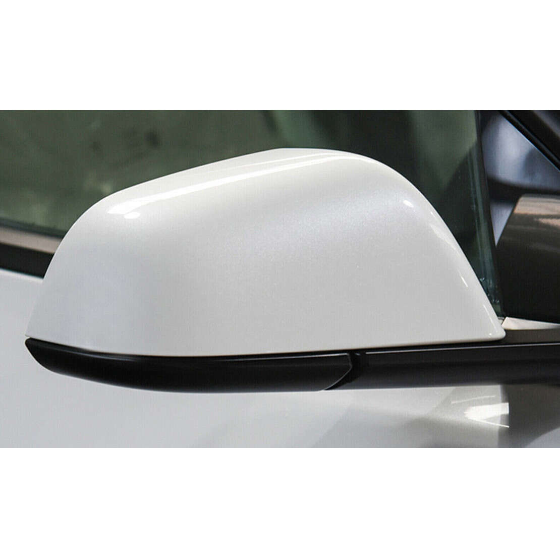1Pair Side Rearview Mirror Cover Cap Fit For Tesla Model 3 2017-2022