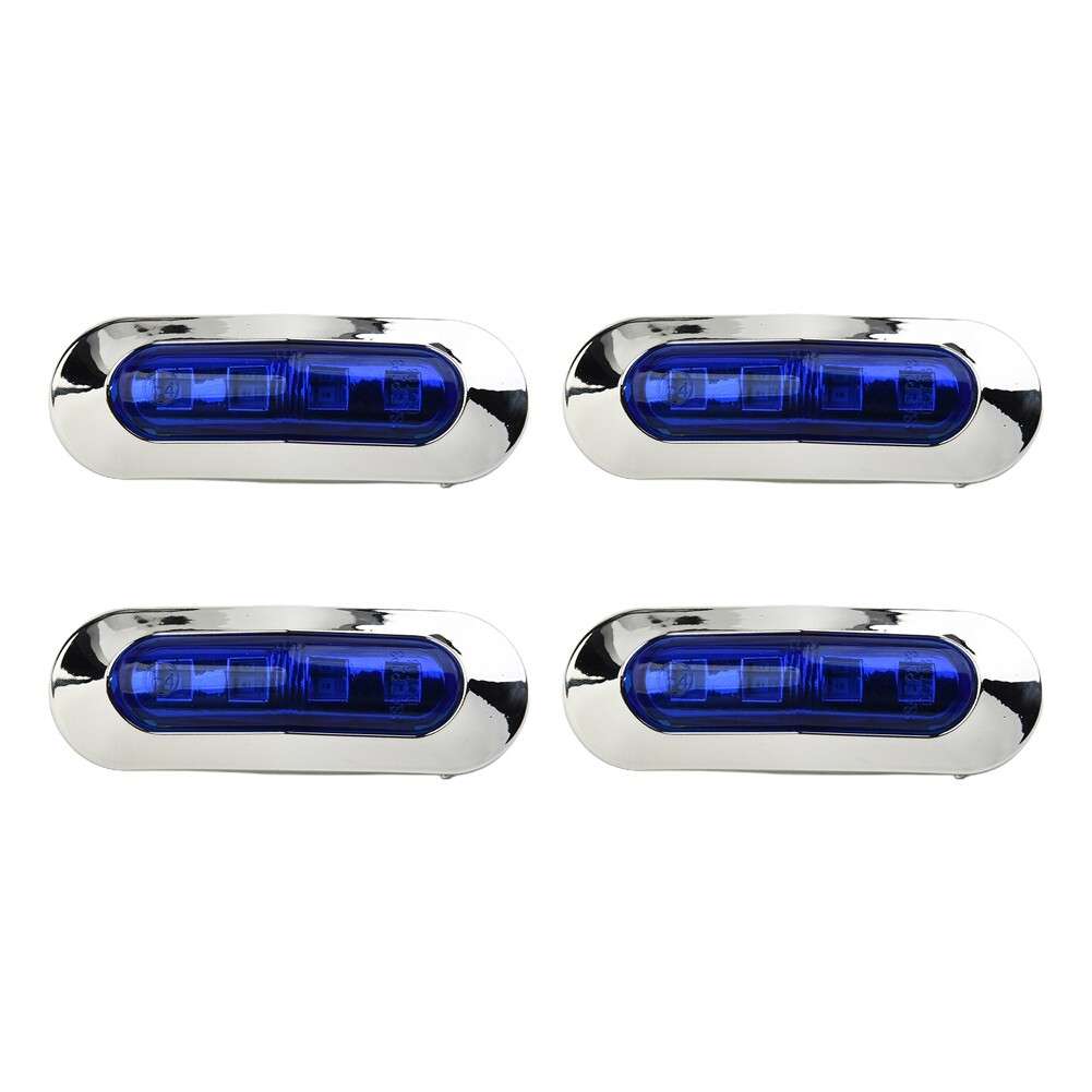 Marine Boat 12-24V 4 LED,Accessories Blue Cabin Deck Courtesy Lights RV-Trailer