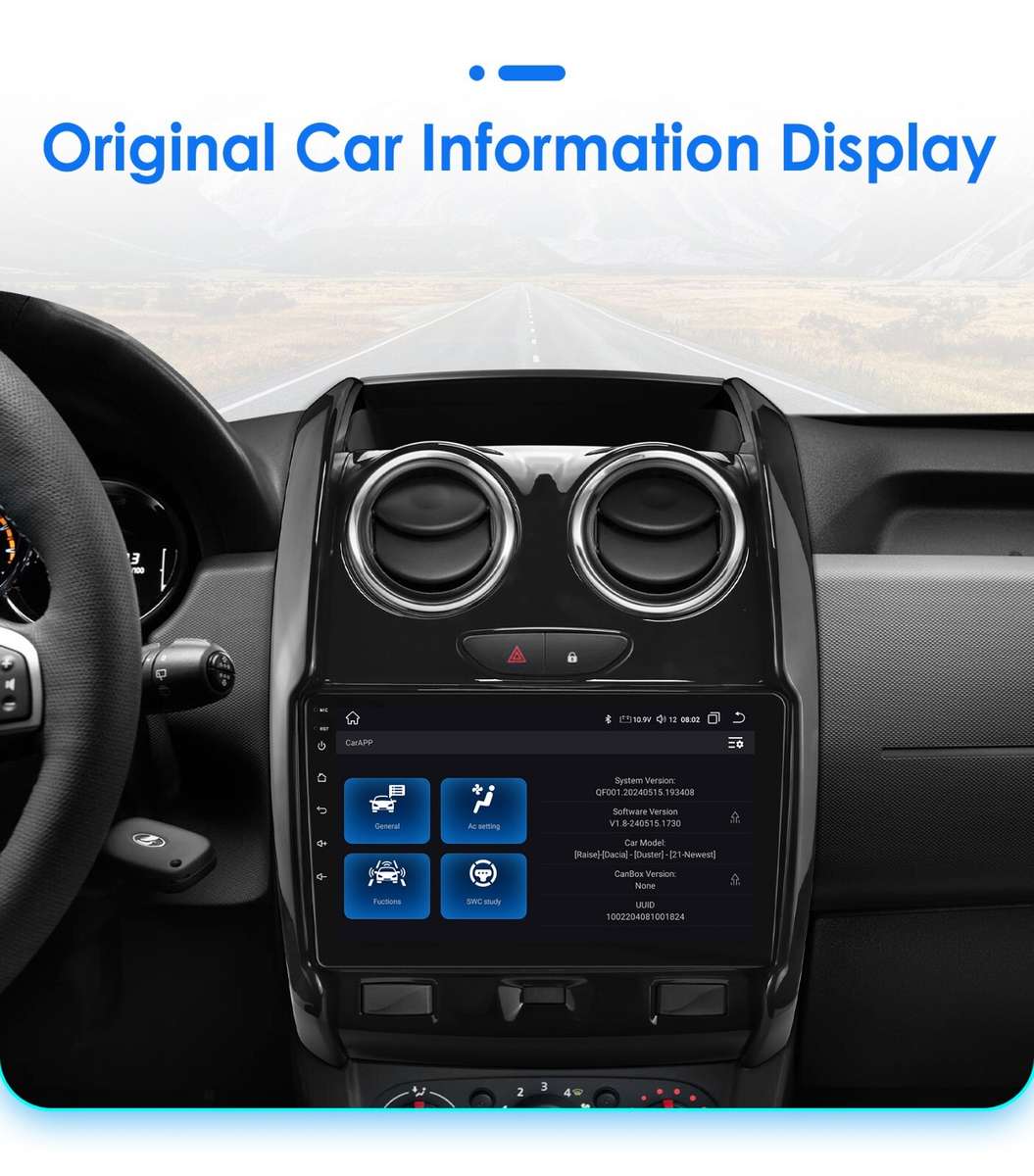 8Core For Renault Duster 2015-2020 9"Android 14 Car Stereo Radio DSP GPS CarPlay