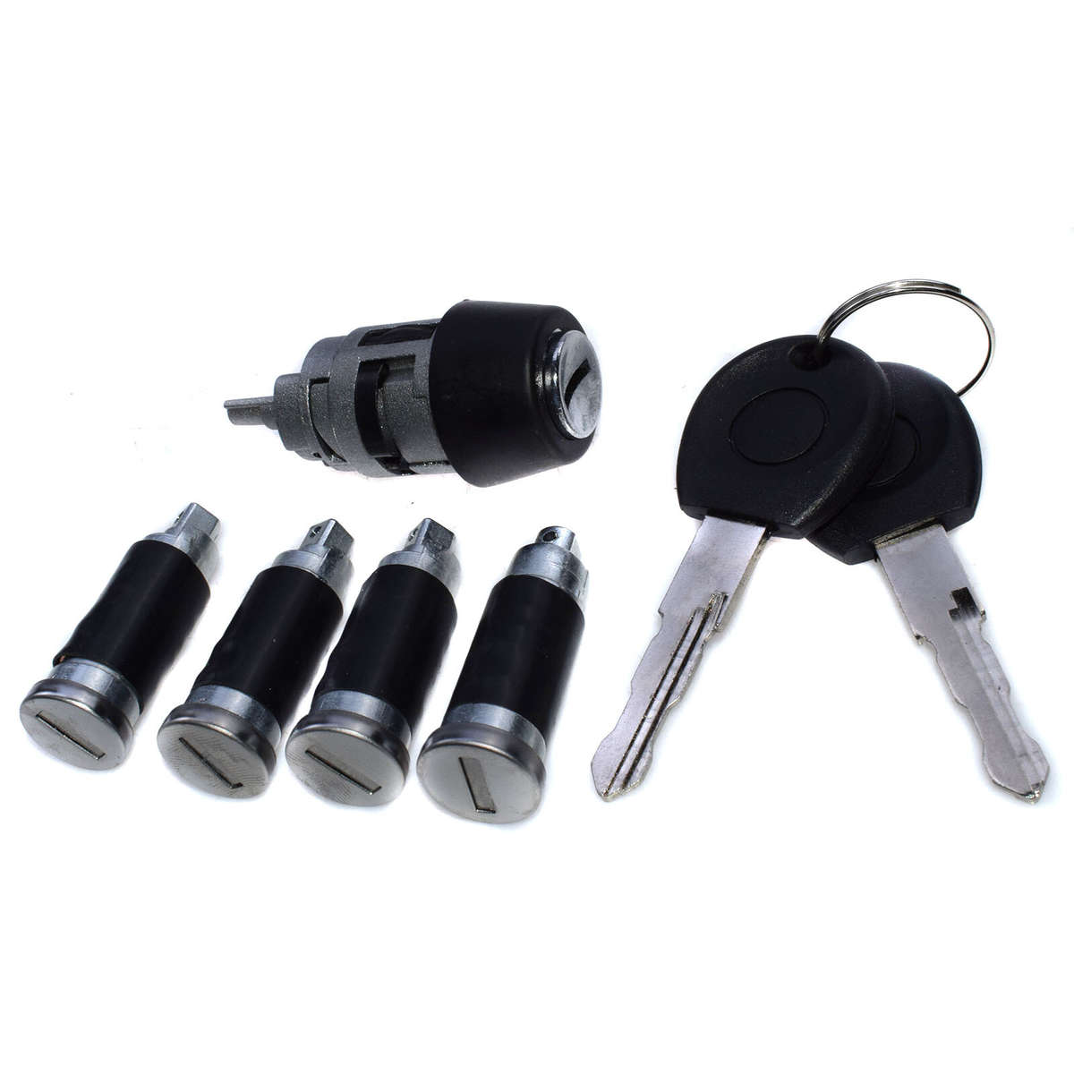 4x Door Lock Barrel + Ignition Switch Lock Kit For VW TRANSPORTER MK4 CARAVELLE