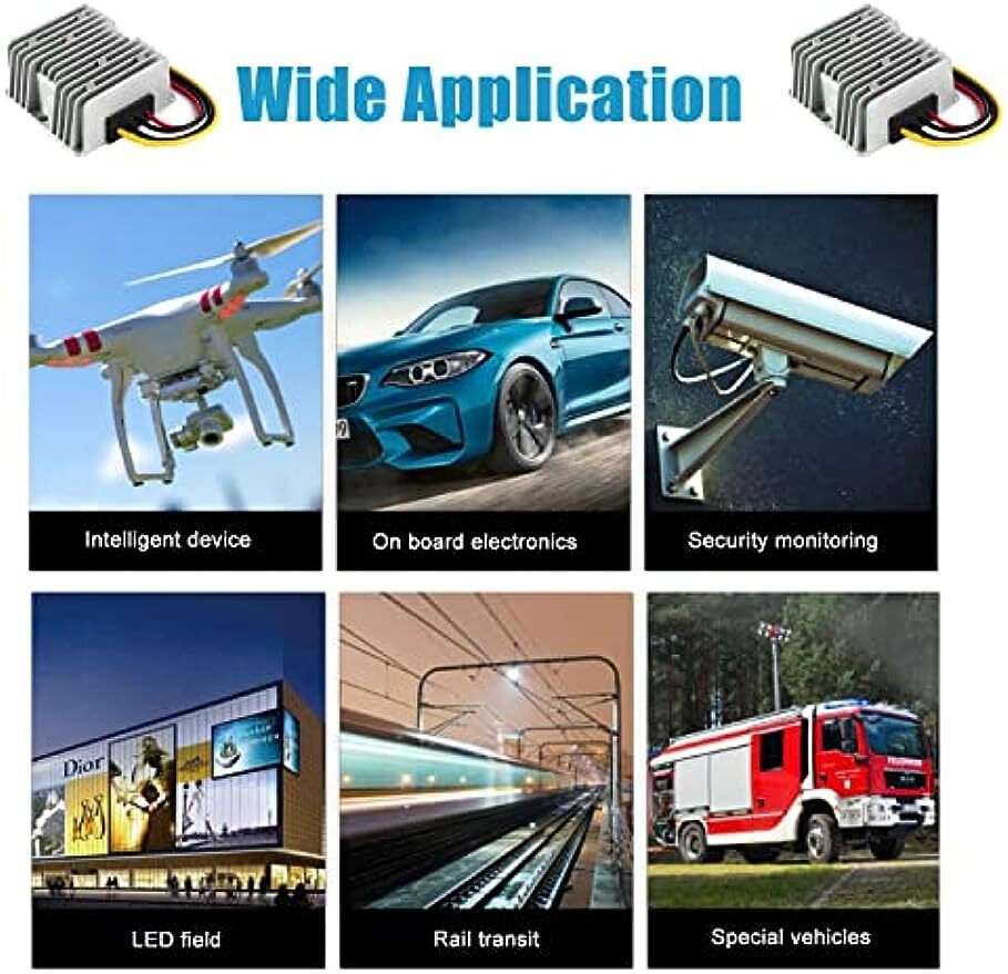 Converter DC 24V Step Down to DC 12V 30A 360W Waterproof Reducer Transformer