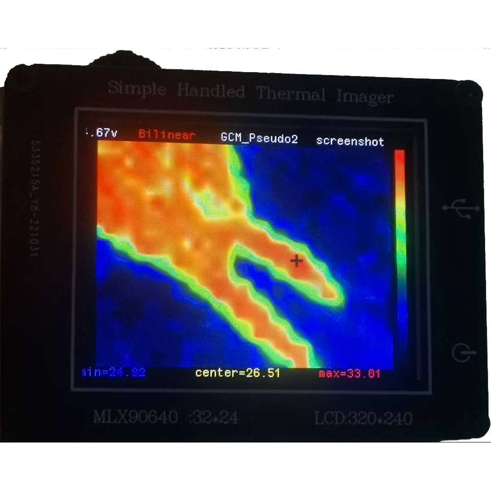 Advanced Simple Handheld Thermal Imaging Camera With 16MB U Disk Capacity