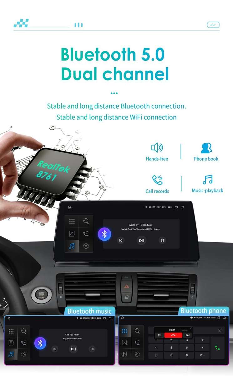 8Core Android 14 Stereo GPS 10.25" For BMW 1Series E82 E81 E87 E88 CarPlay Radio