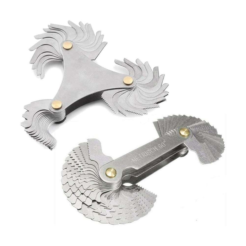 Thread Pitch Gauge Screw Caliper Gage Measuring Set Metric & Inch & America SAE