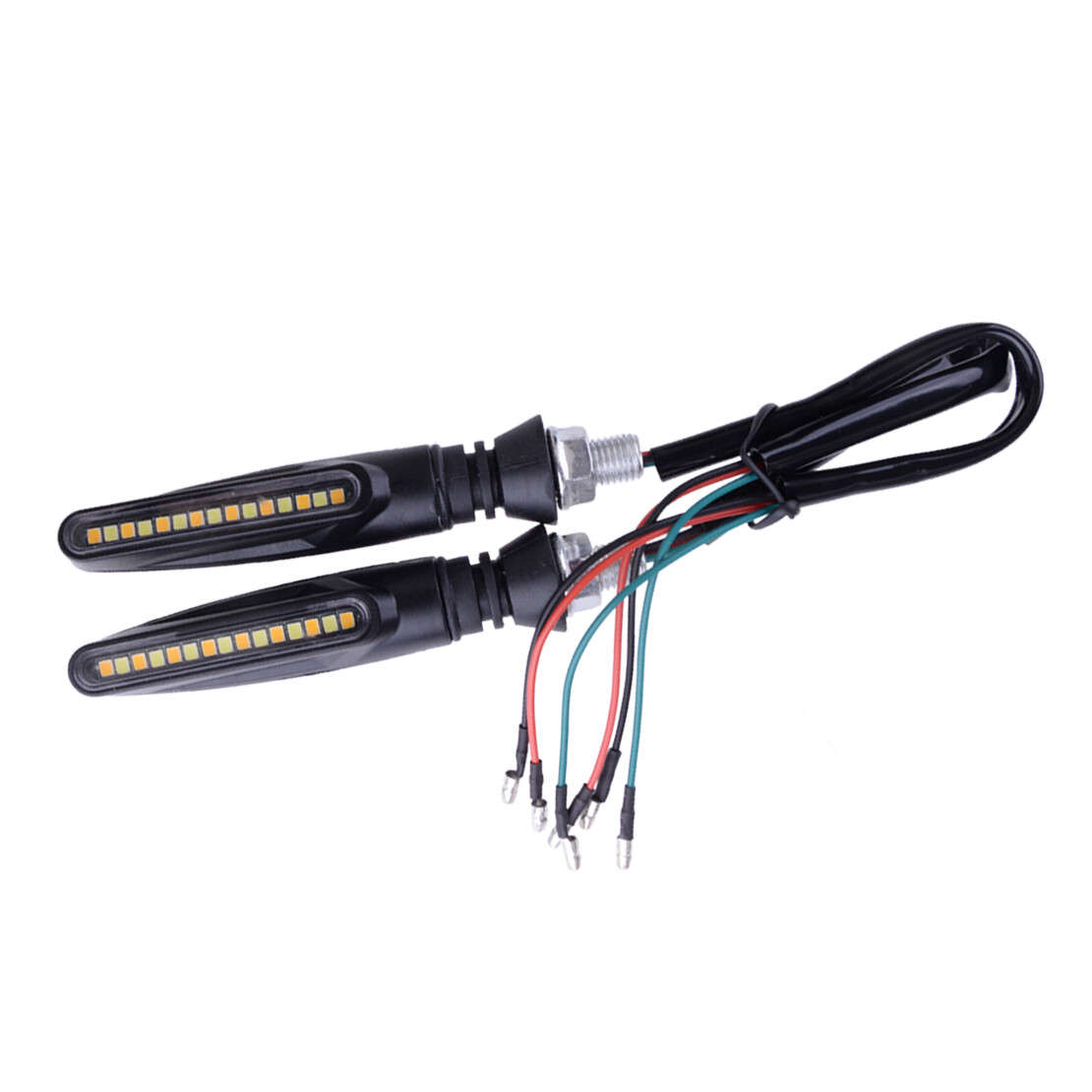 Pair Motorcycle LED Turn Signal Indicator Light DRL Daytime Running Lamp New