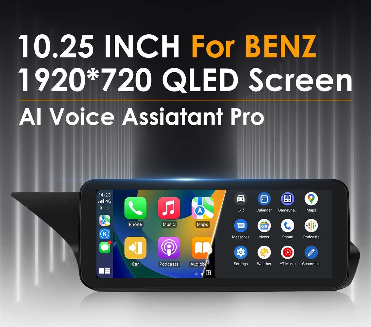 Android 13 CarPlay Radio GPS for Mercedes Benz E-Class W212 S212 E300 E350 4Core
