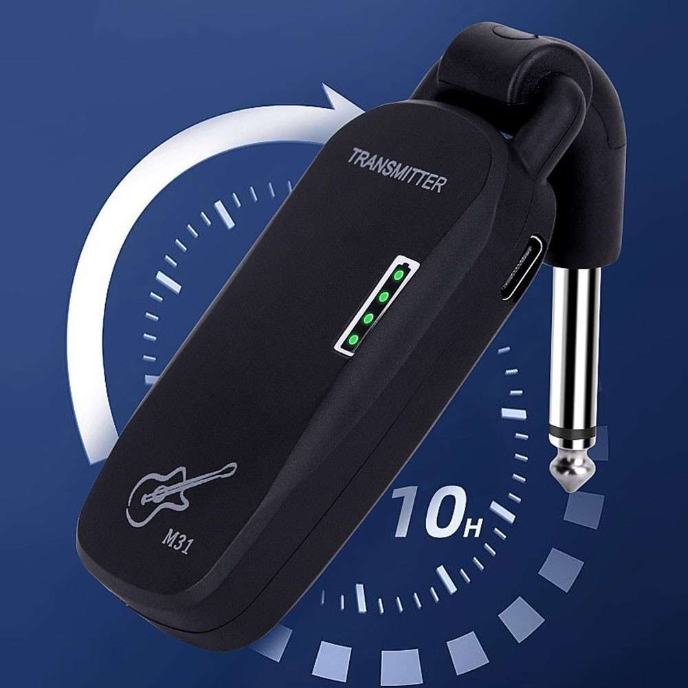 Rechargeable Wireless Guitar System Long Battery Life Exceptional Sound Quality