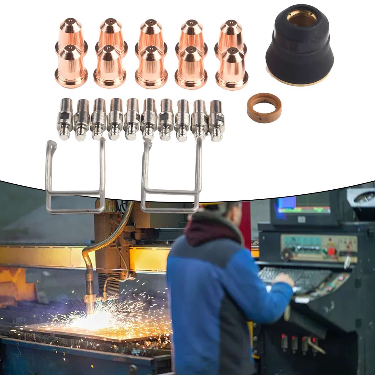 24x Plasma Cutter Kit For Chicago Electric 95539 95413 60767/95136 (Tip 0.8mm)