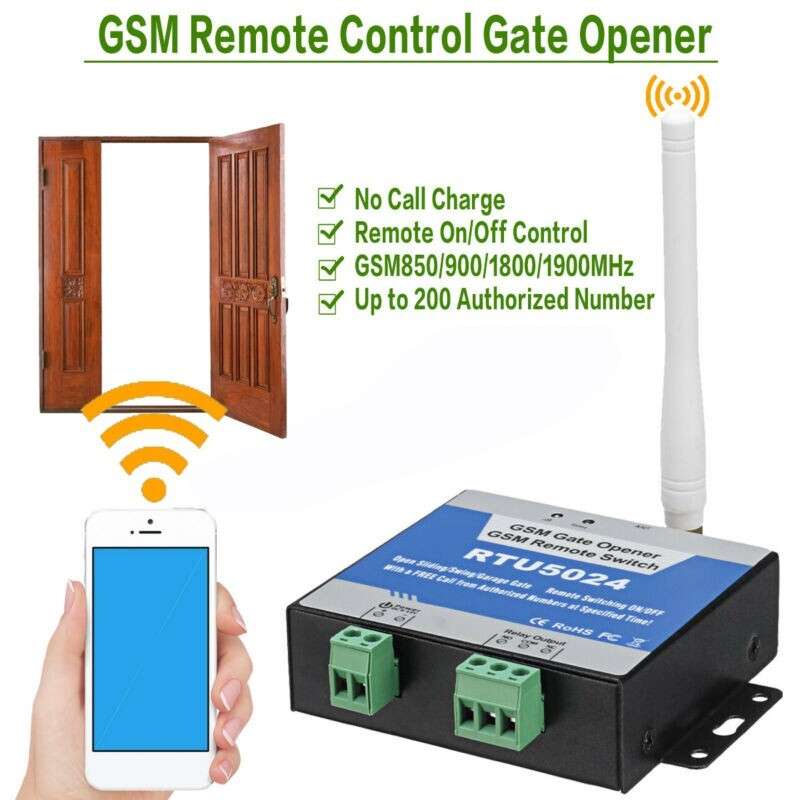 RTU5024 GSM Gate Opener Relay Remote Wireless Door Control 2G New-Version