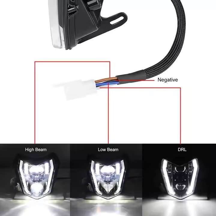 LED Headlight H/L beam Head Lamp For KTM 200 250 300 450 500 XCW 350 EXC-F XCF-W