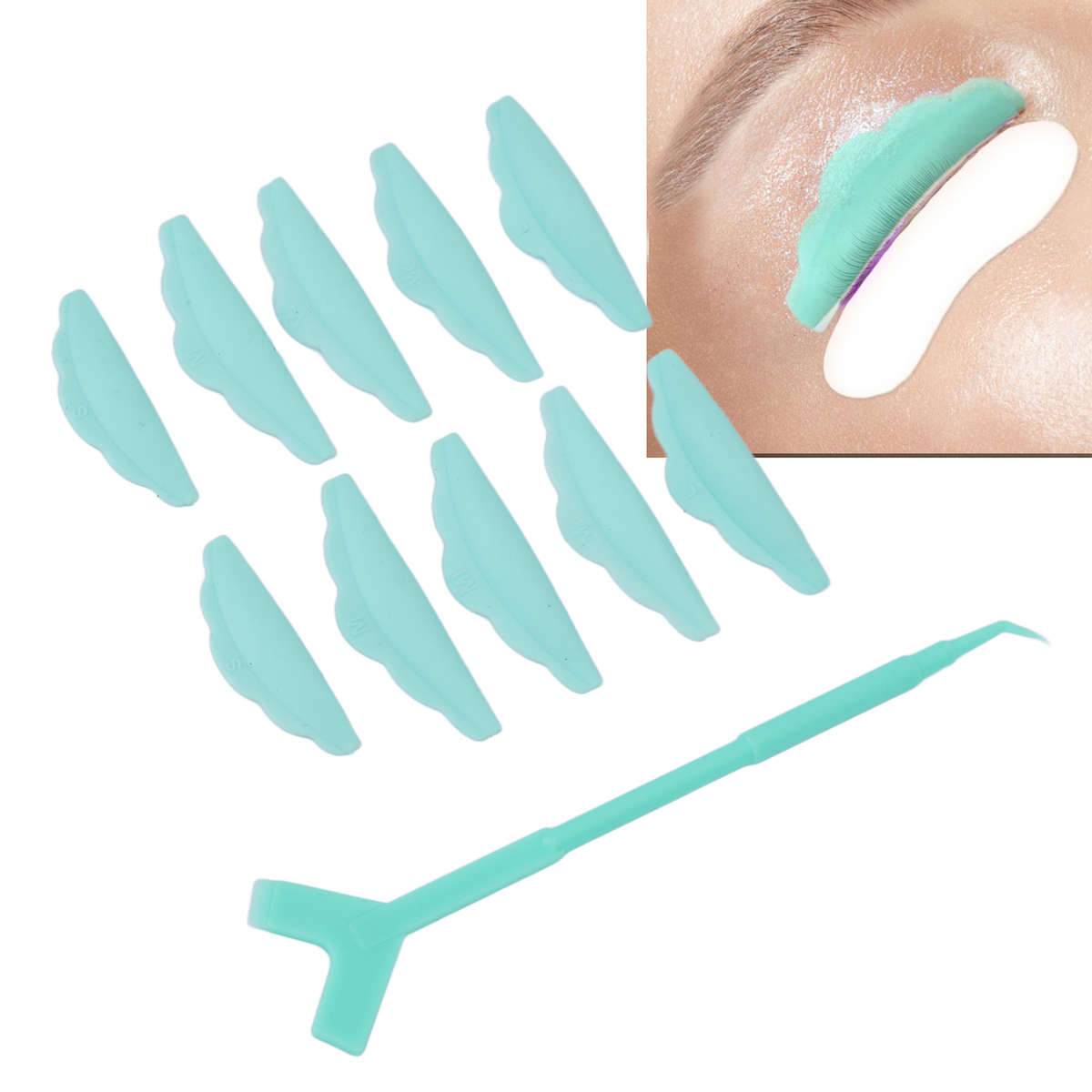 Eyelash Lash Perm Tools 5 Pairs Eyelash Lash Perm Silicone Pads 10 Pieces Y CHW
