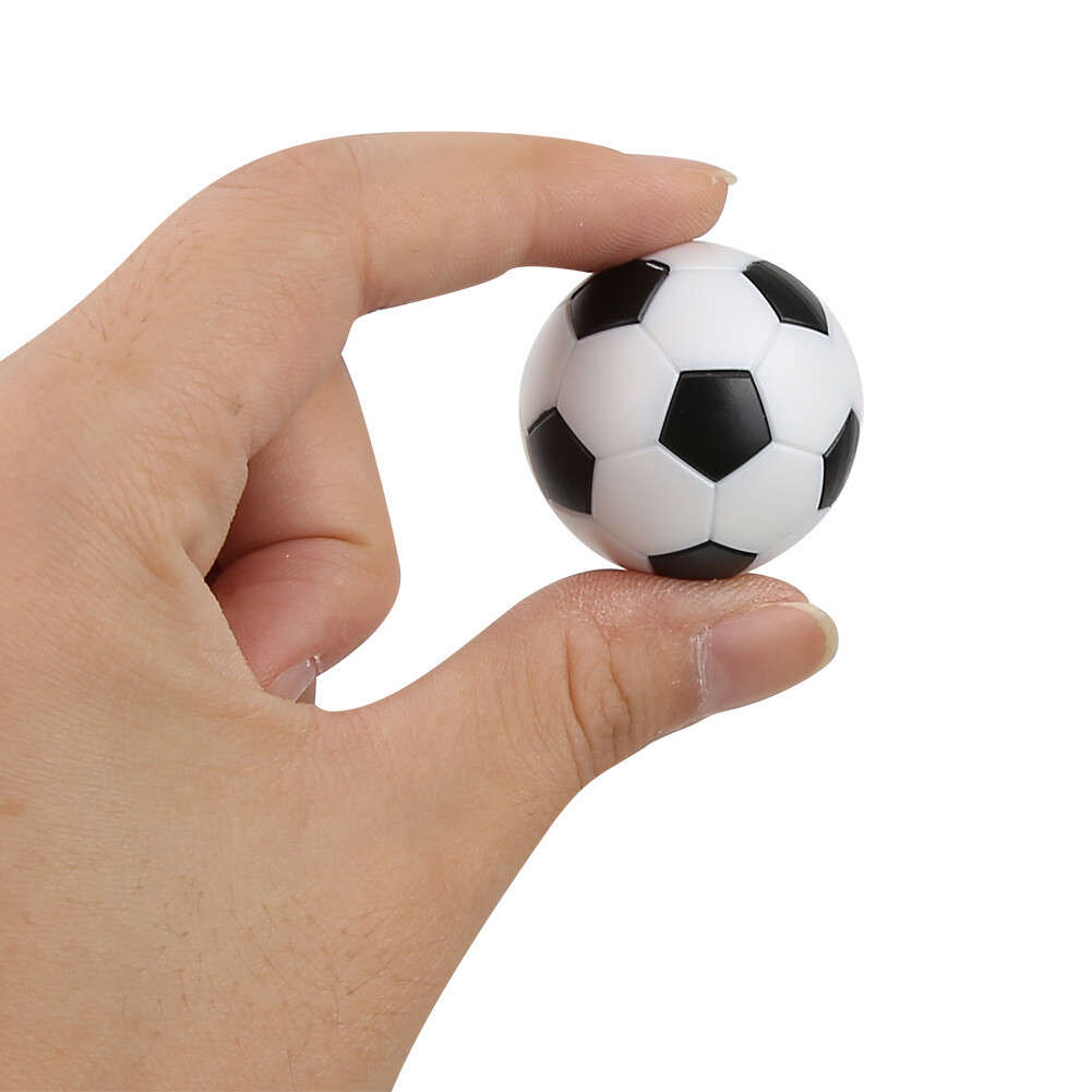(6Pcs)Table Soccer Footballs Replacement Mini Plastic Black And White CH