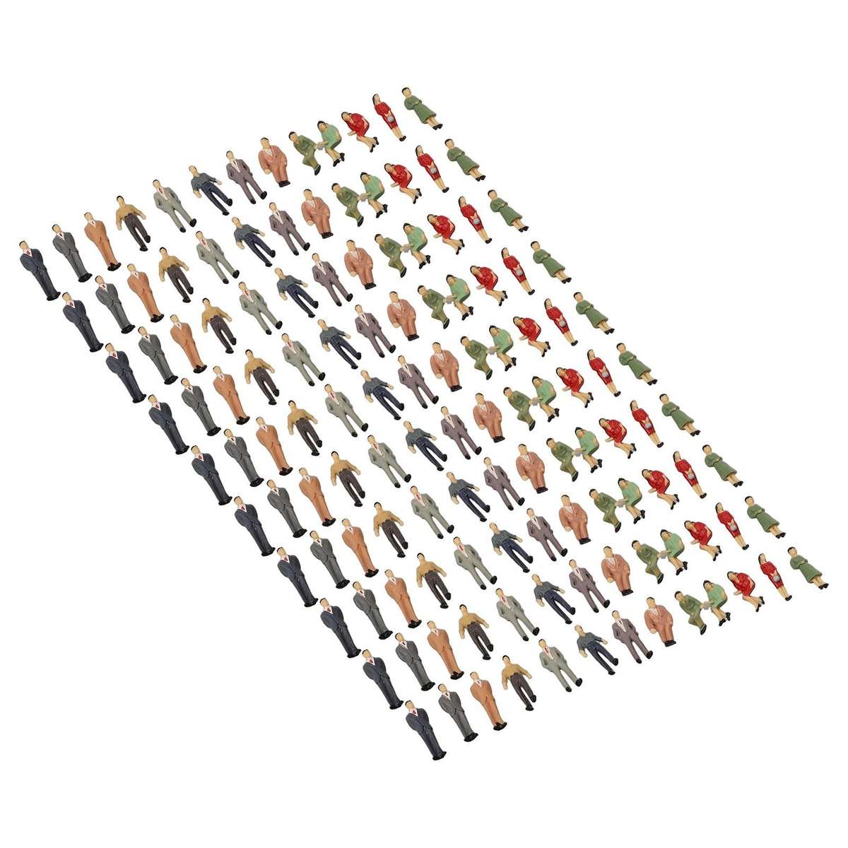 130Pcs O Scale 1:48 Painted Figures People Passenger Different Poses People-New