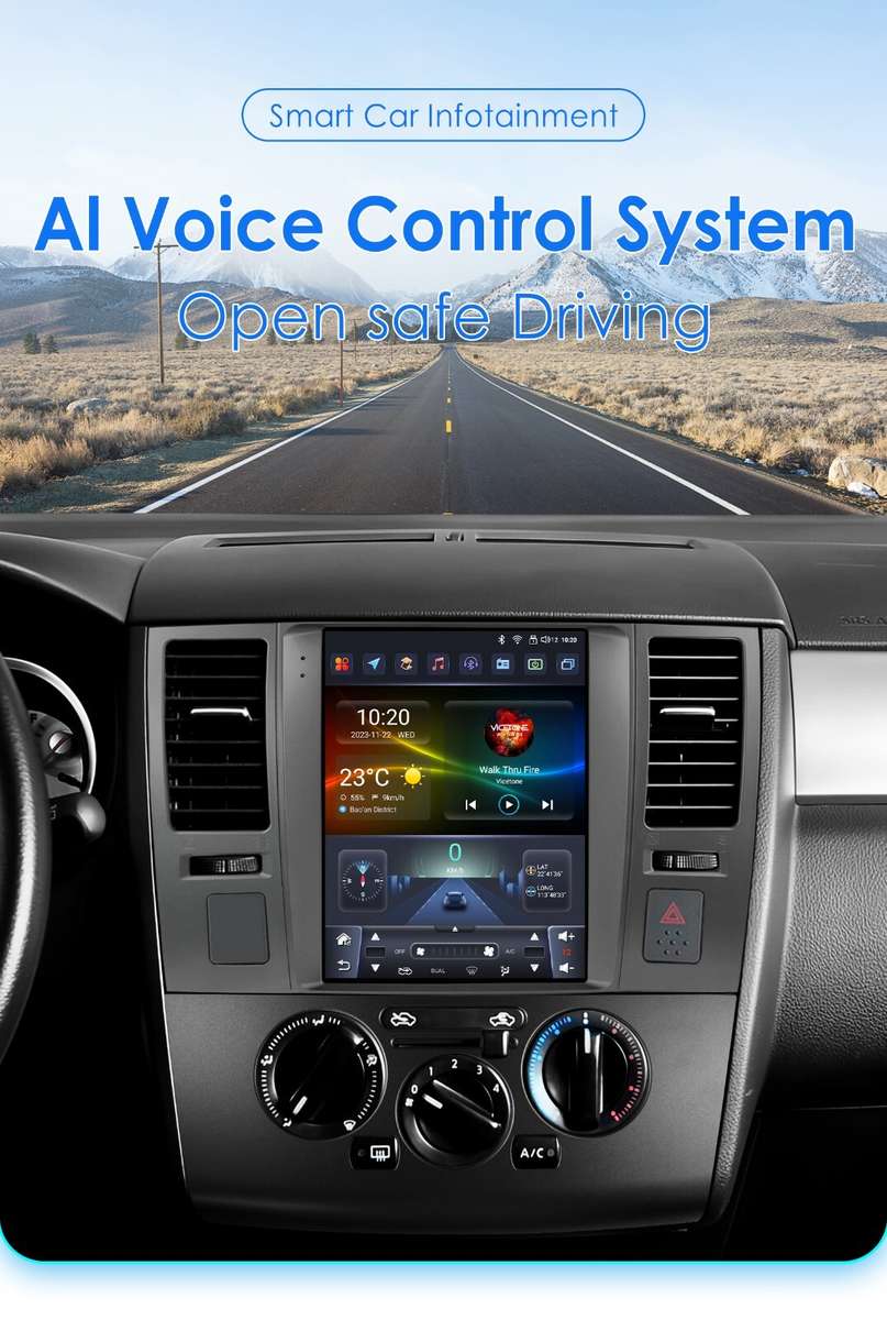 9.7'' 8-Core Android 13 Car Radio For Nissan Tiida 2005-2013 GPS Stereo WiFi RDS