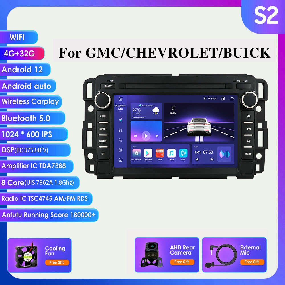 8Core Android 12 Car Stereo Radio GPS 7"For Chevrolet Silverado GMC Yukon Sierra