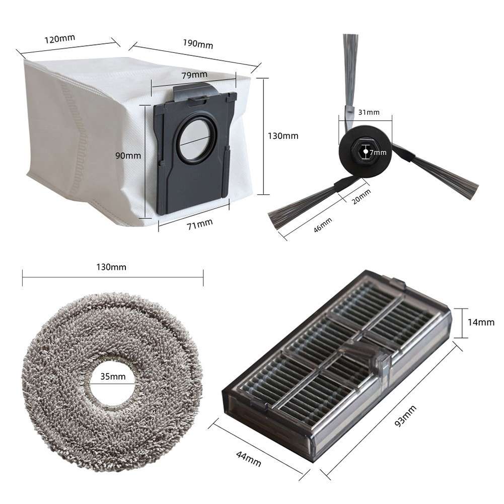 For MOVA P10 Pro For Ultra Essential Cleaning Tools Including Dust Bags