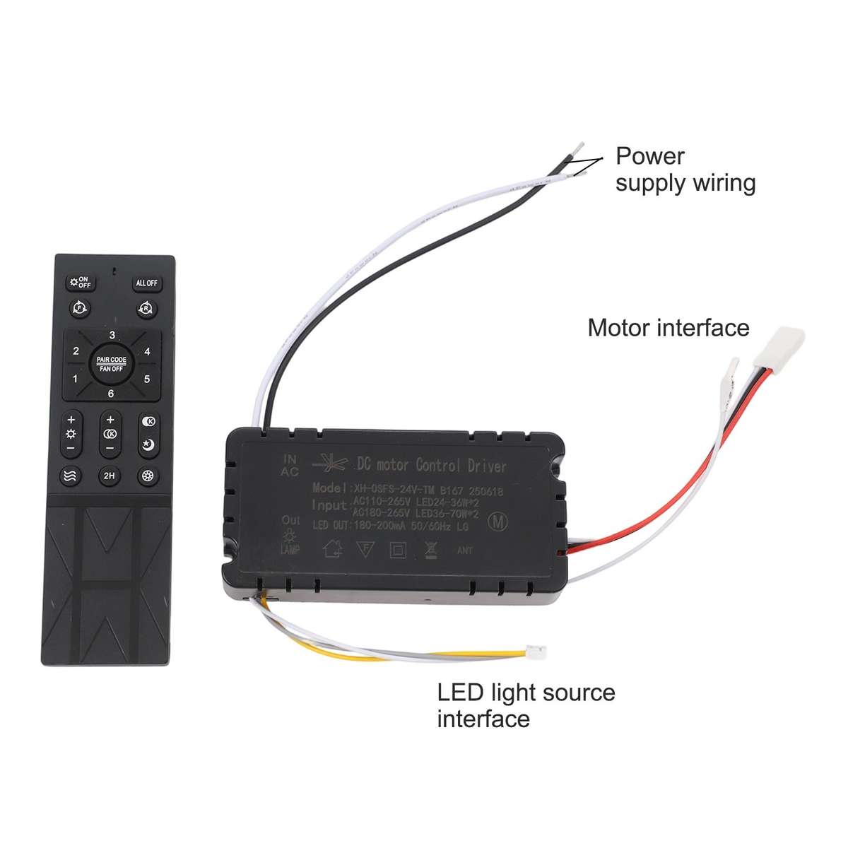 Ceiling Fan Light Remote Control With Flexible Speed Options And Battery Alerts