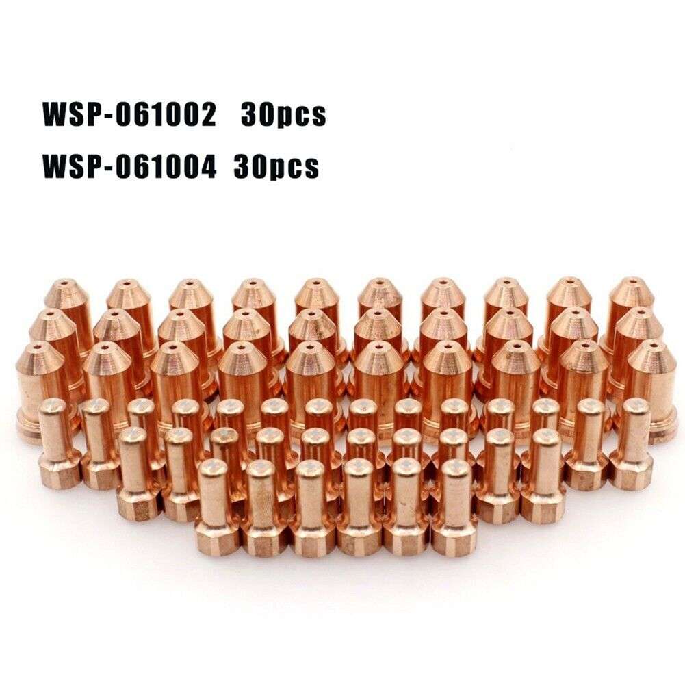 60pcs PT-80 PT80 IPT-80 Plasma Cutter Torch Electrode 1.2mm Tips 52558 51311.12