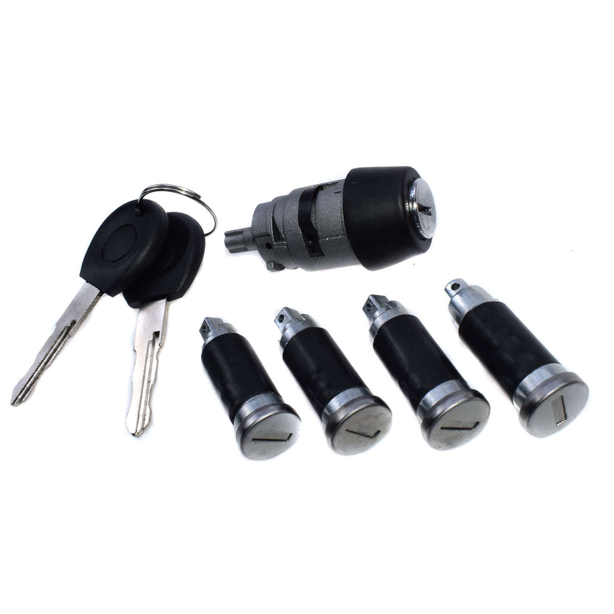 4x Door Lock Barrel + Ignition Switch Lock Kit For VW TRANSPORTER MK4 CARAVELLE
