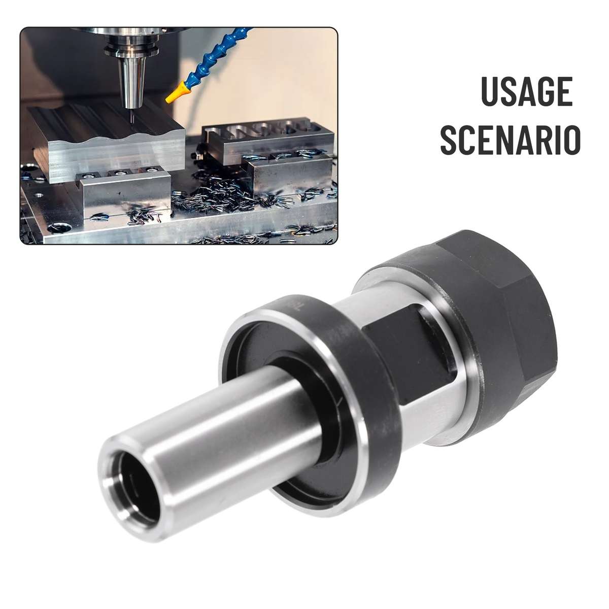 ER20-TTS Collet Chuck Tool Holder 34 Straight Shank Groove For-Balance
