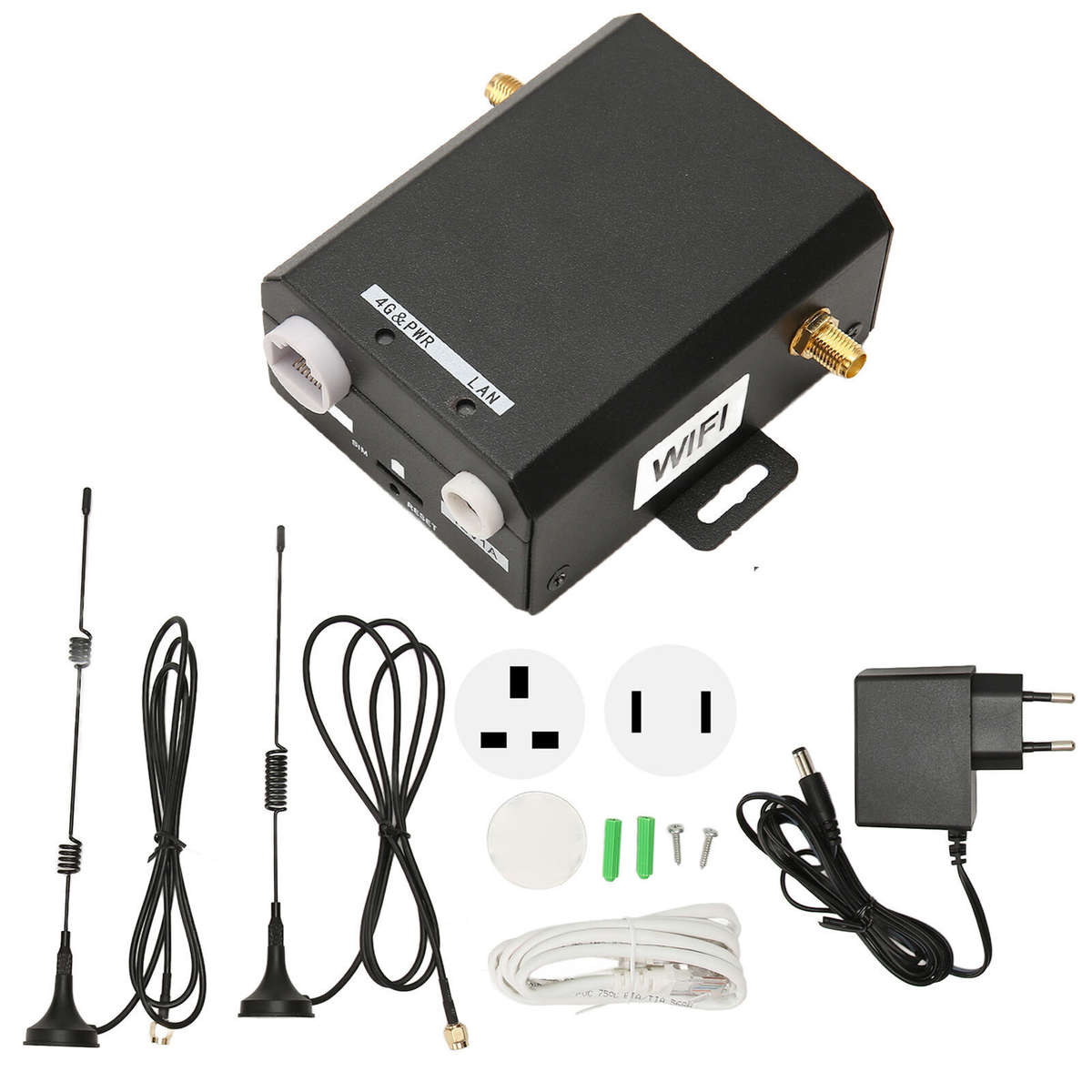 Industrial 4G LTE WiFi Router With SIM Card Slot 2 External Antennas 150Mbps