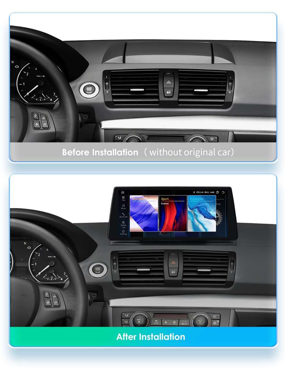8Core Android 14 Stereo GPS 10.25" For BMW 1Series E82 E81 E87 E88 CarPlay Radio