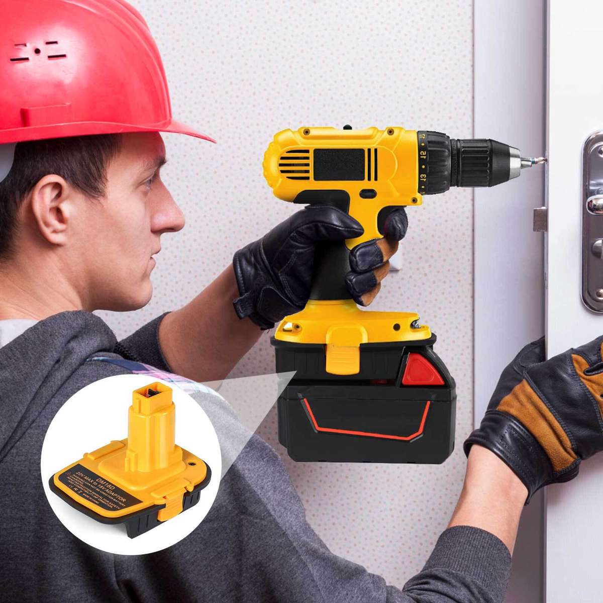 Adapter for Dewalt for Milwaukee 18v Li-ion Battery to for Dewalt 18v NiCad Tool