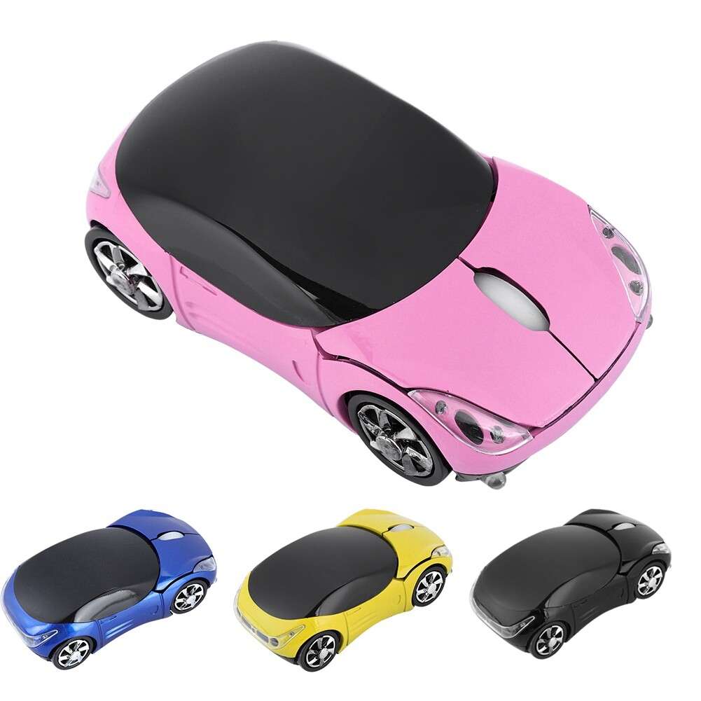 2.4GHz Car Mini Portable Wireless Optical Mouse USB Receiver 1600DPI for Laptop