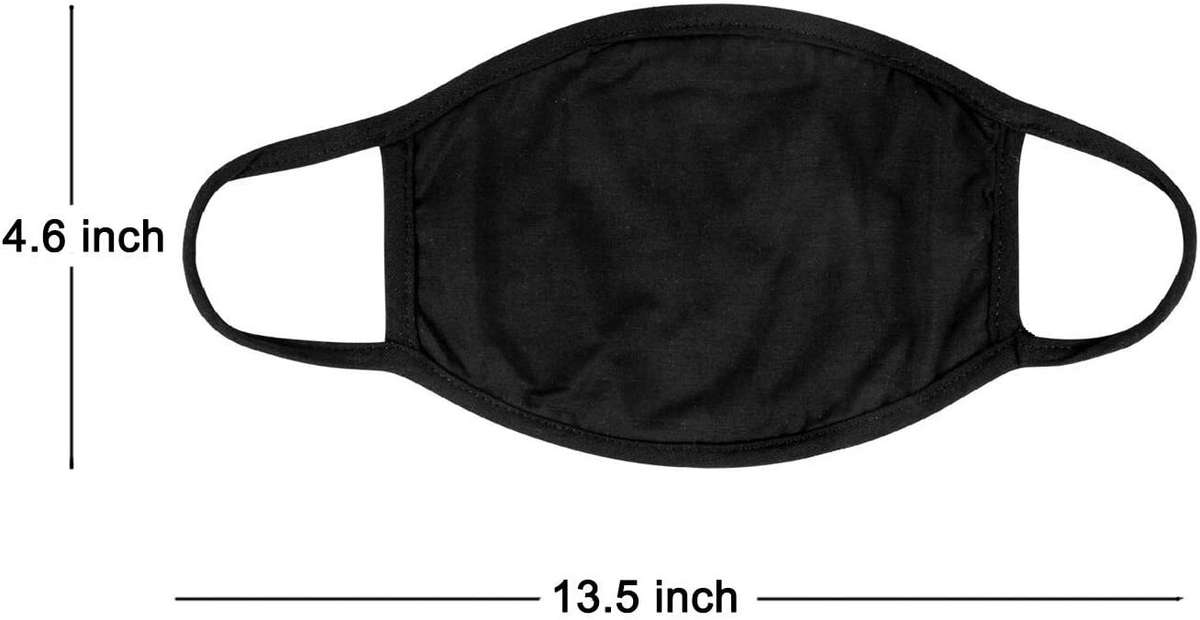 "IN STOCK"*Cotton Face Mask With Elastic - Black (FACEMASK)