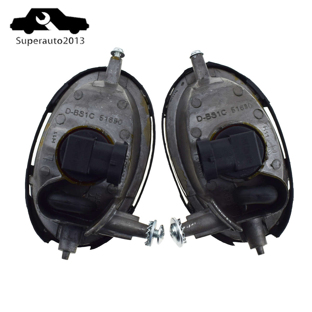 Pair Front Left & Right Bumper Fog Light Lamp For Mazda 3 M3 BK 1.6L 2003-10 New