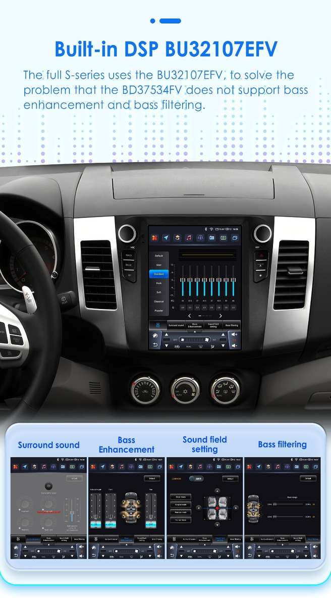 9.7" Android 13 Car Stereo for Mitsubishi Outlander 2005-2012 GPS Navi RDS WiFi