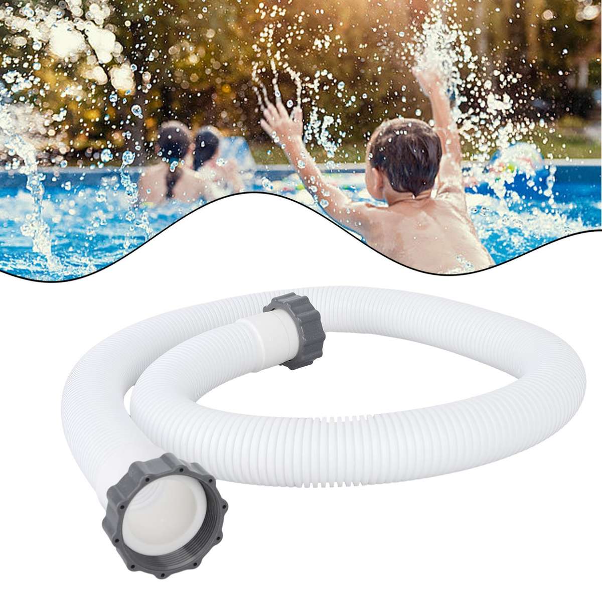 For Intex 1.5 Inch Diameter Water Pool Pump Replacement Hose 59 Inch Long Part